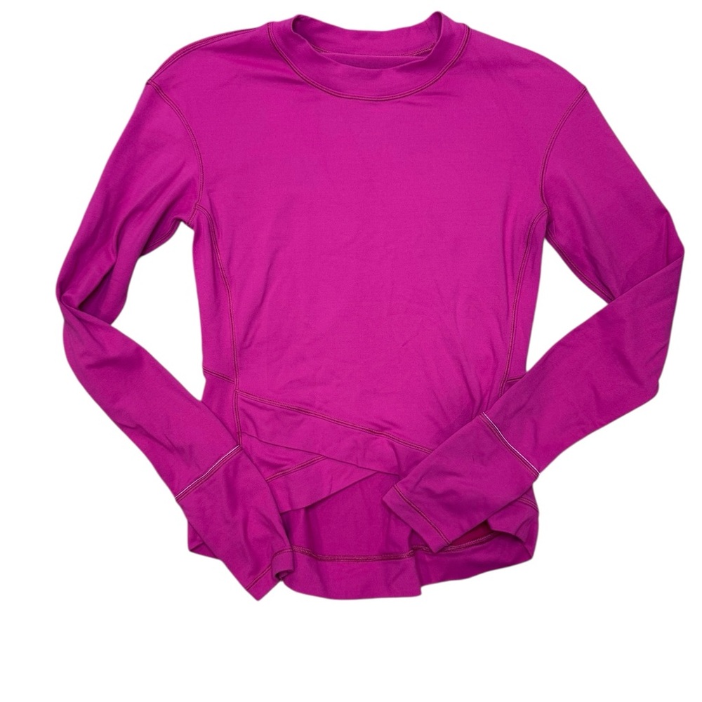 LULULEMON Athletica Long‎ Sleeve Pullover Top Raspberry Women's Sz 4